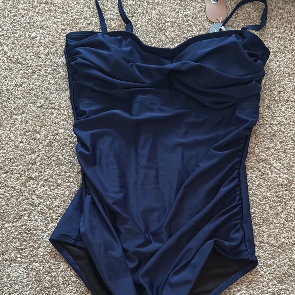 Navy Blue One-Piece Swimsuit